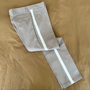 LOUIS VUITTON LV cotton & leather pants